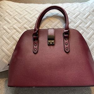 Beautiful burgundy satchel purse